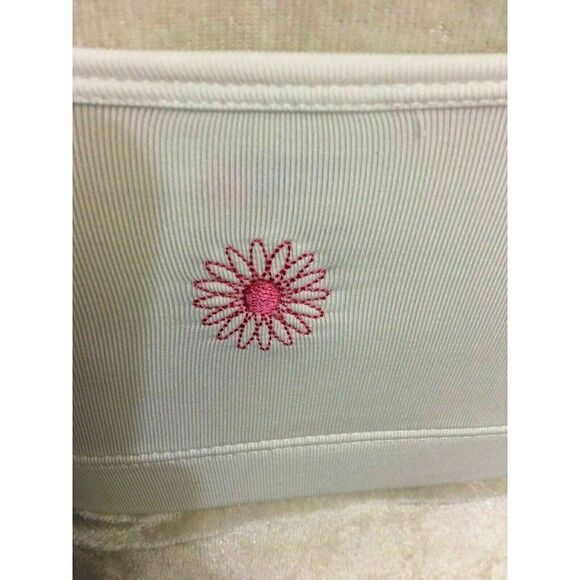 Sharyn Carroll Womens New W Tag Solid White Athletic Sports Bra Top Xs - Picture 6 of 8